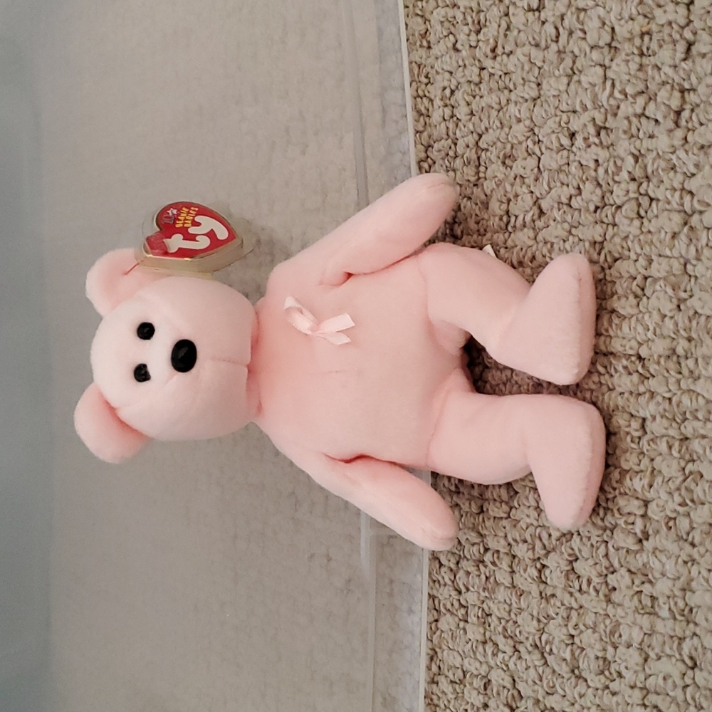 TY Beanie Baby - CURE the Pink Bear (Breast Cancer Awareness Bear) (9 inch)